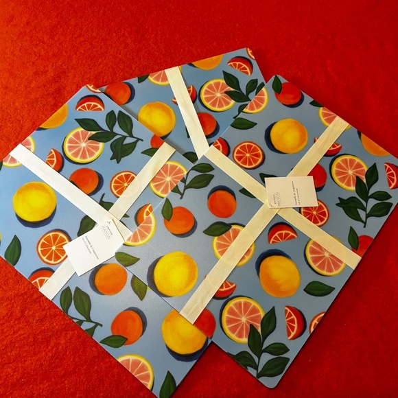 Set of six lemons and oranges placemats NWT - Picture 2 of 8